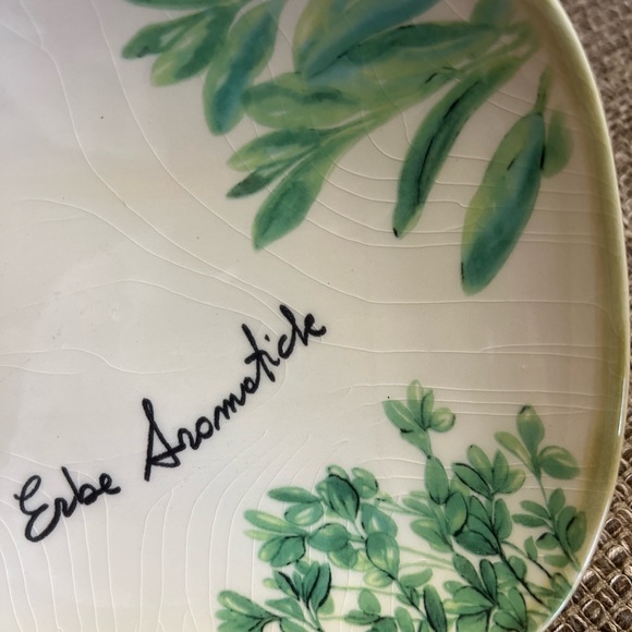 Lovely Erbe Aromatiche Ceramic Cheese Plate - Picture 8 of 12